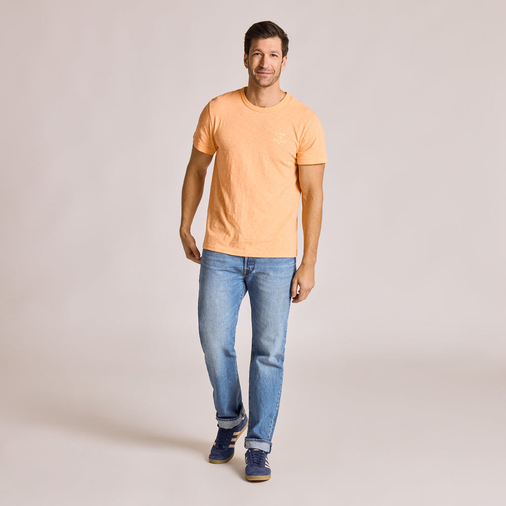 Men's Striped Palm Shadow Short Sleeve Slub Slim Fit Tee product image 6