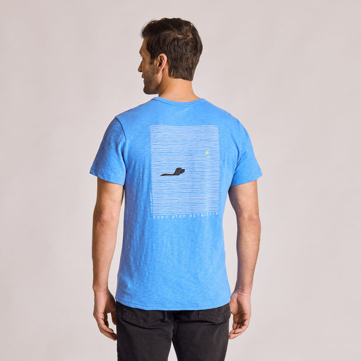 Men's Black Lab Retrievin' Short Sleeve Slub Slim Fit Tee product image 1