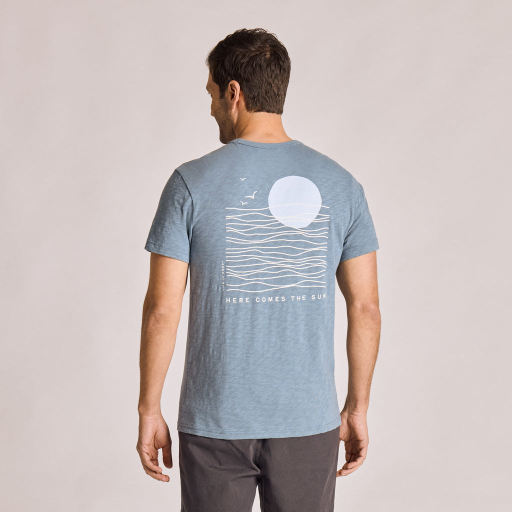 Men's Here Comes the Sun and Waves Short Sleeve Slub Slim product image 1
