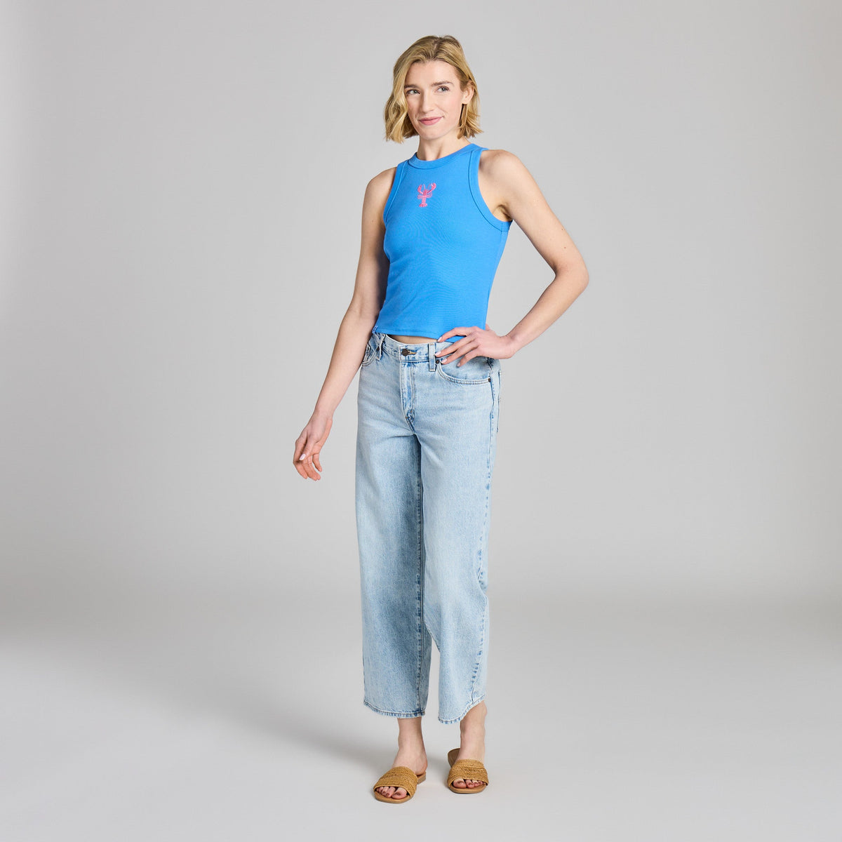Women's Lobster Claws Fitted Rib Tank product image 5