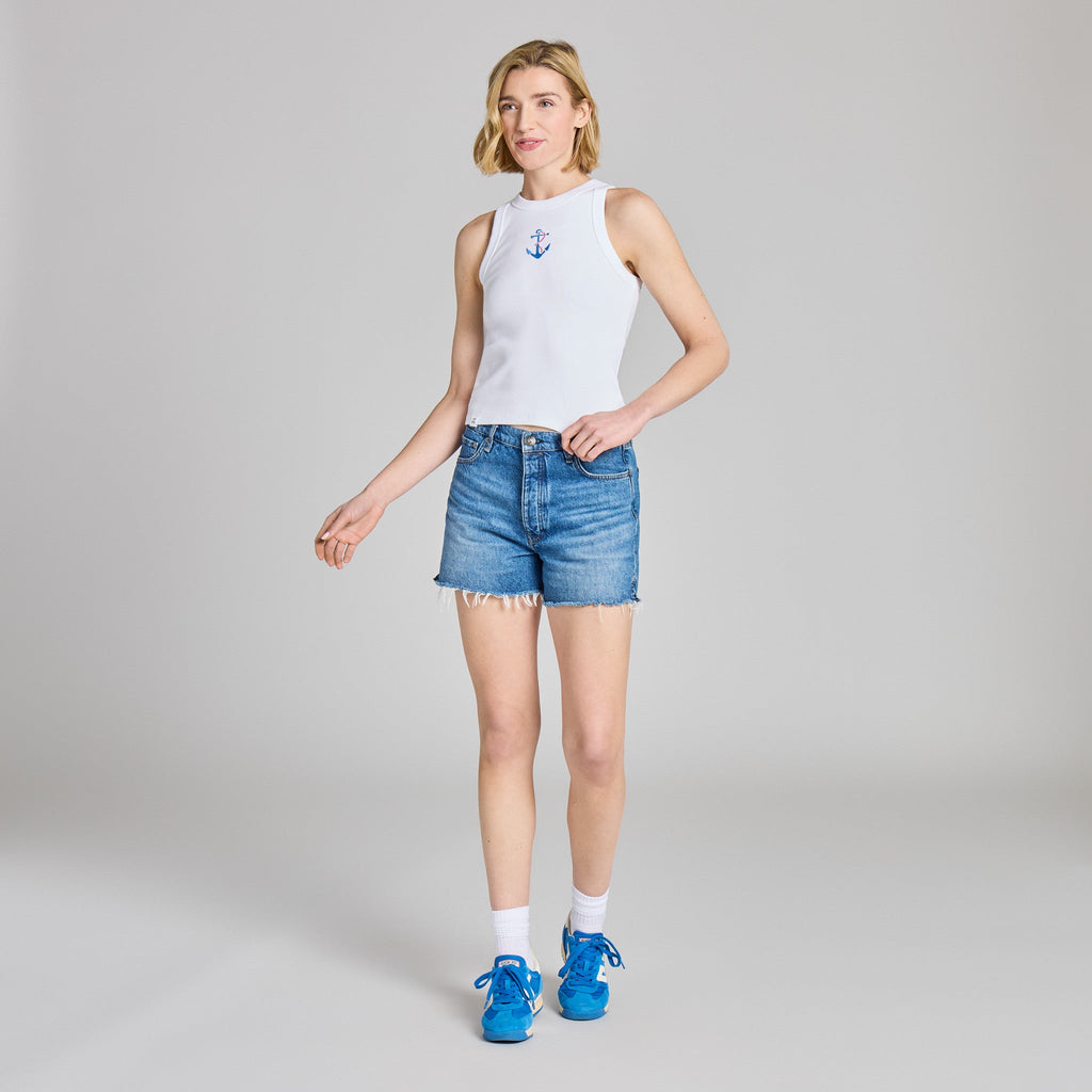 Women's Anchors Away Fitted Rib Tank product image 5