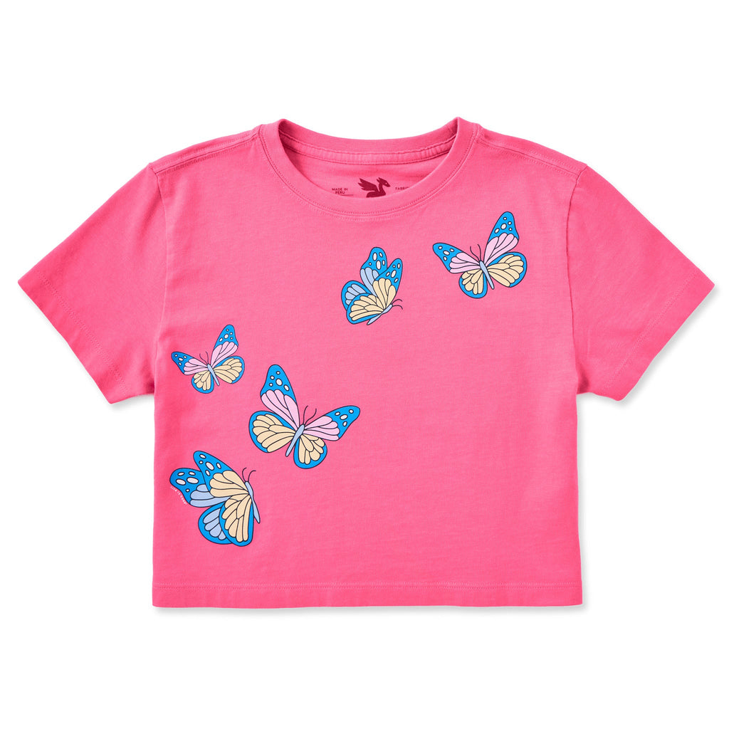 Kids Butterfly Flock Short Sleeve Crusher Boxy Tee product image 1