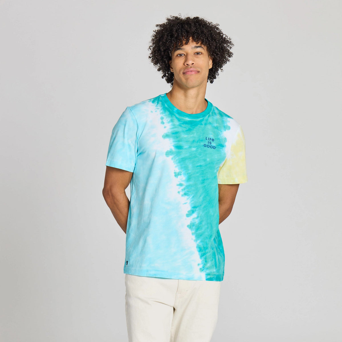Men's Stacked Life is Good Short Sleeve Crusher Tie-Dye Tee product image 6