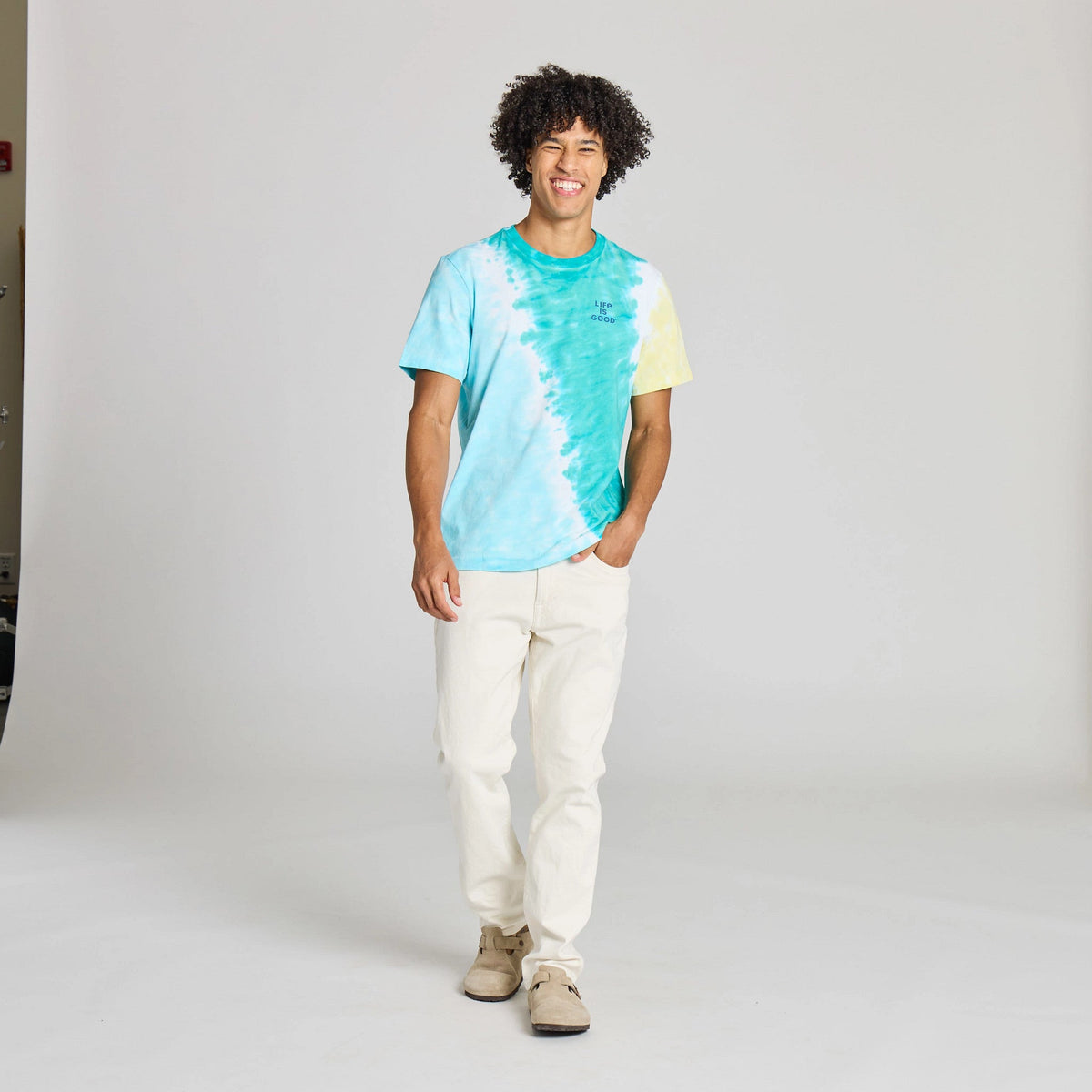 Men's Stacked Life is Good Short Sleeve Crusher Tie-Dye Tee product image 10