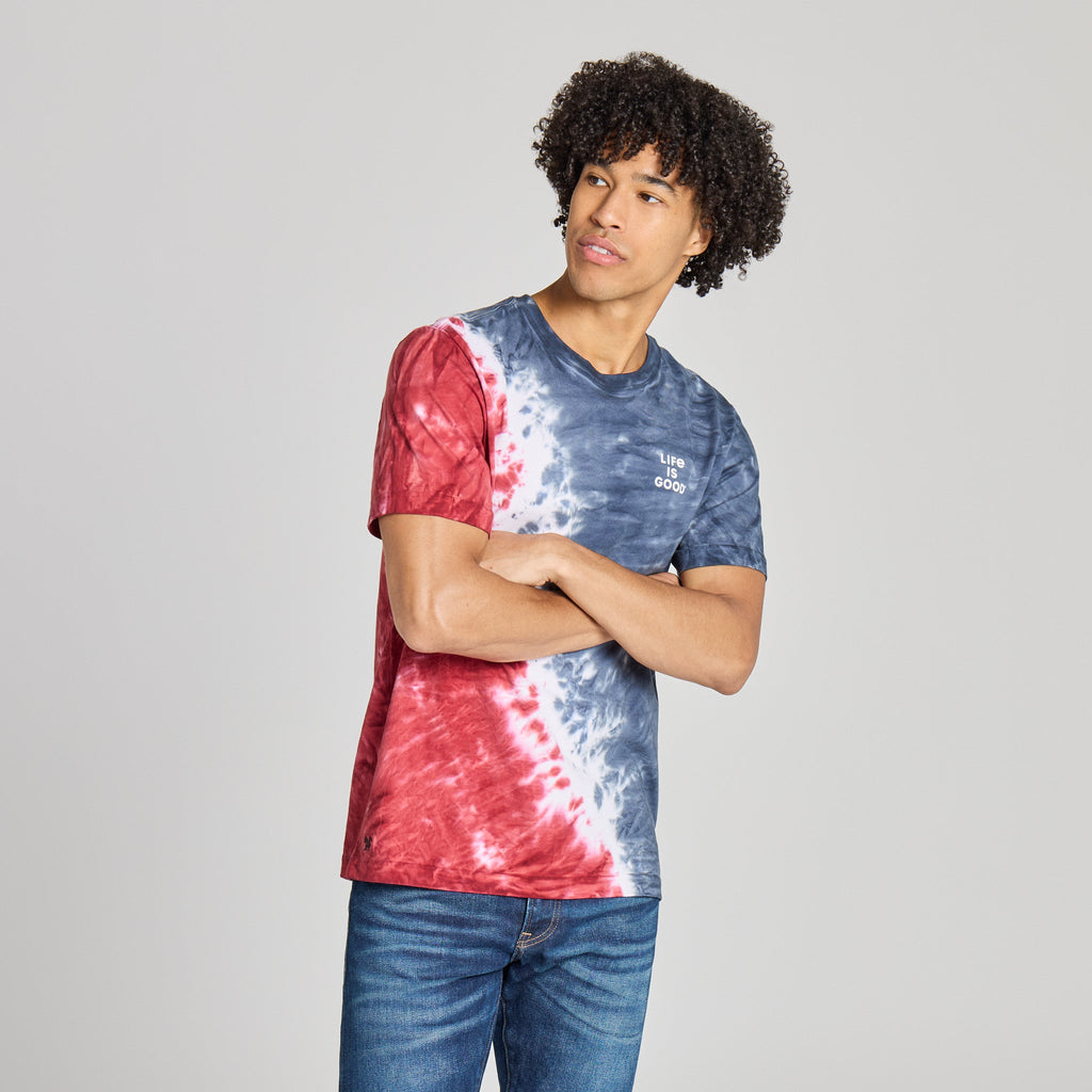 Men's Stacked Life is Good Short Sleeve Crusher Tie-Dye Tee product image 21