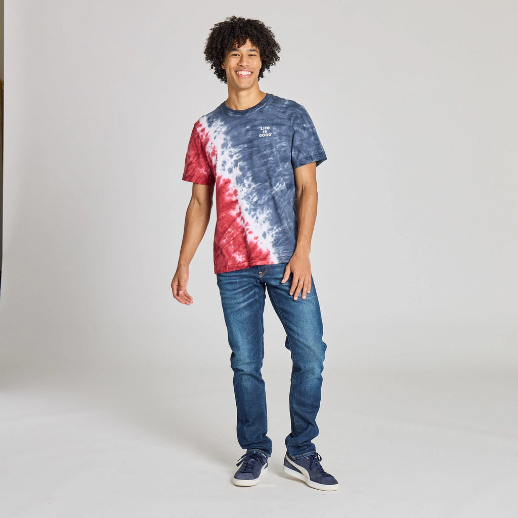 Men's Stacked Life is Good Short Sleeve Crusher Tie-Dye Tee product image 15