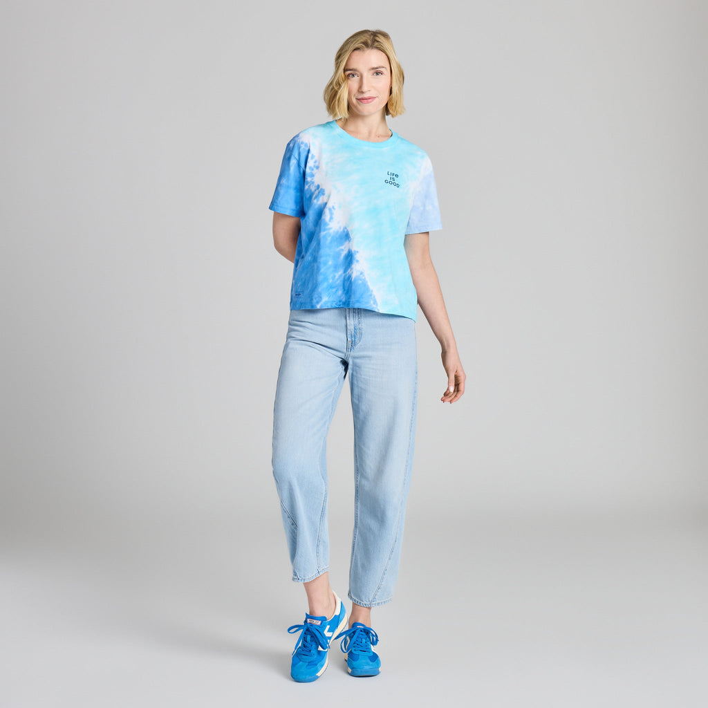 Women's Stacked Life is Good Short Sleeve Crusher Boxy product image 10