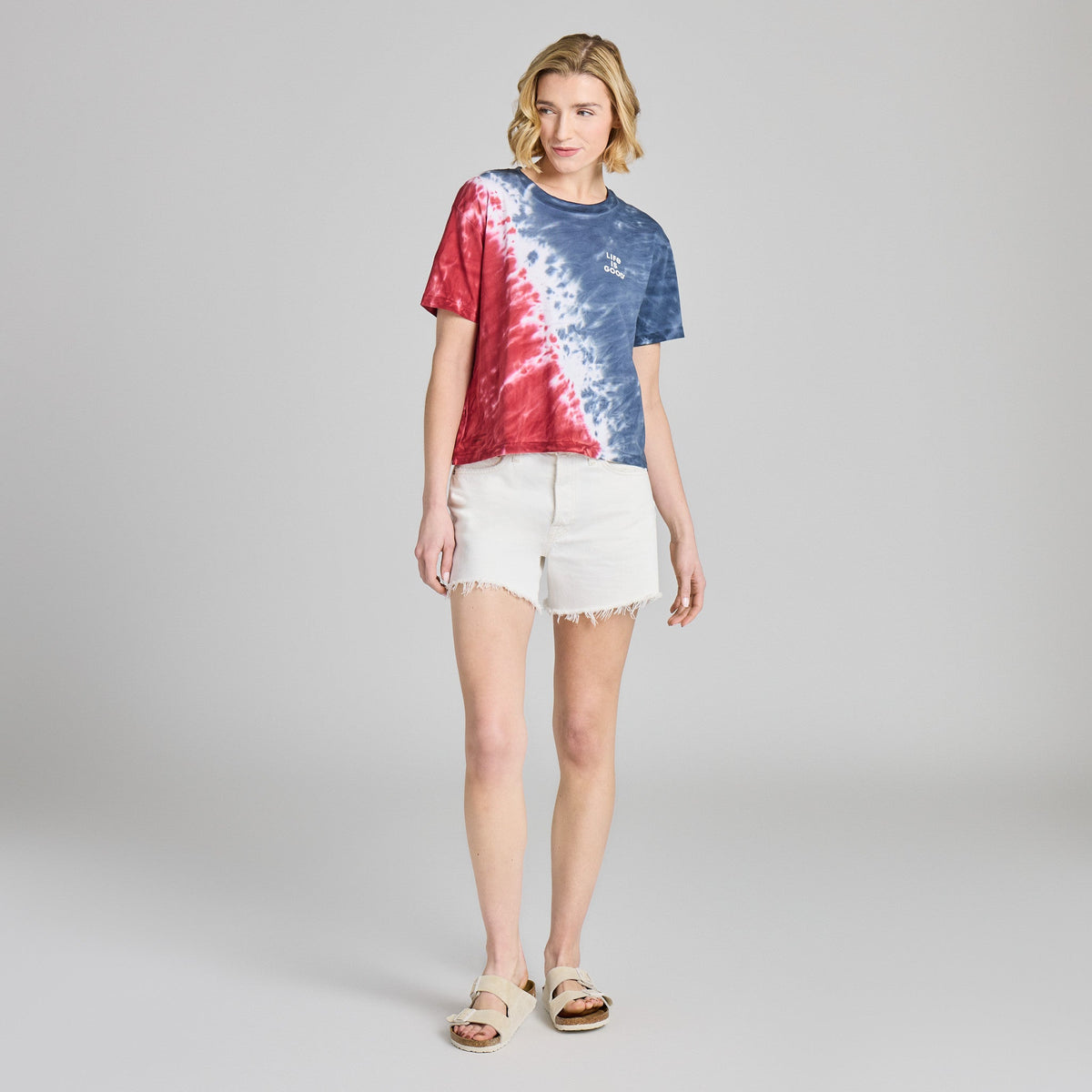 Women's Stacked Life is Good Short Sleeve Crusher Boxy product image 20
