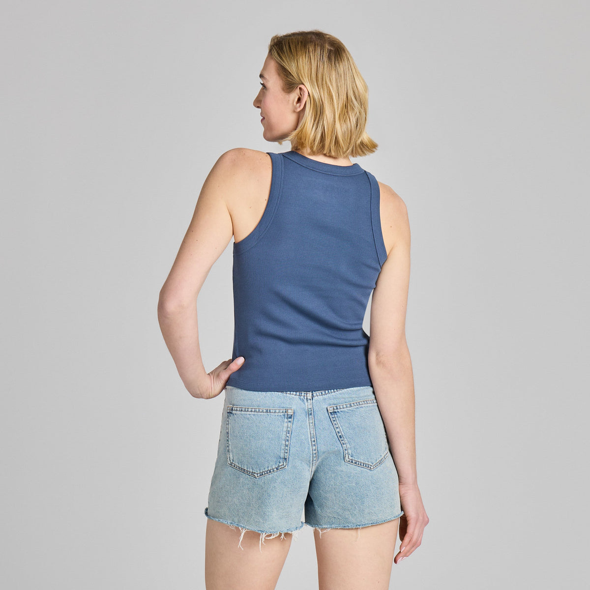 Women's Solid Fitted Rib Tank product image 2