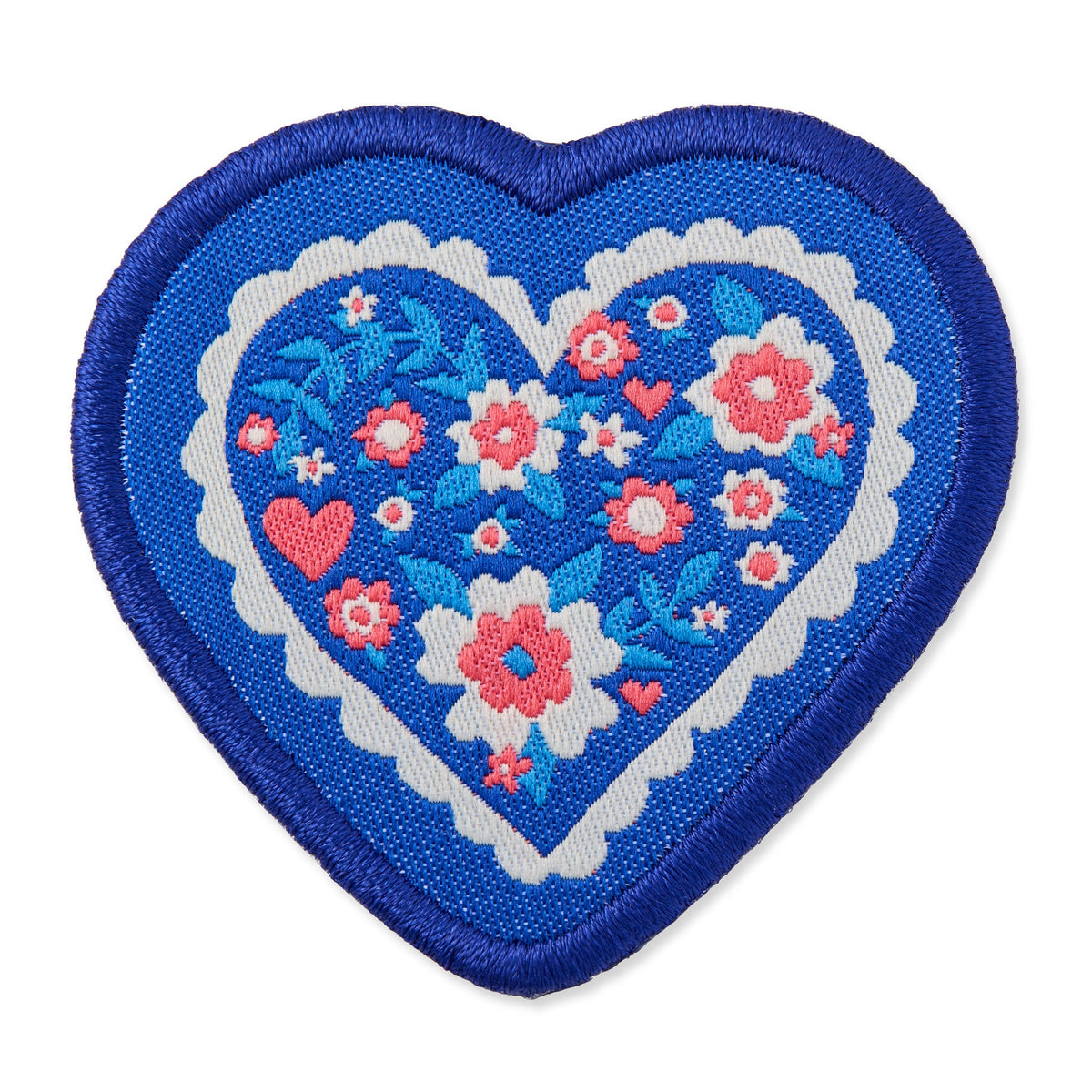 Cute Flower Heart Woven Patch