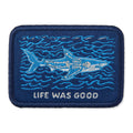 Life Was Good Shark Woven Patch