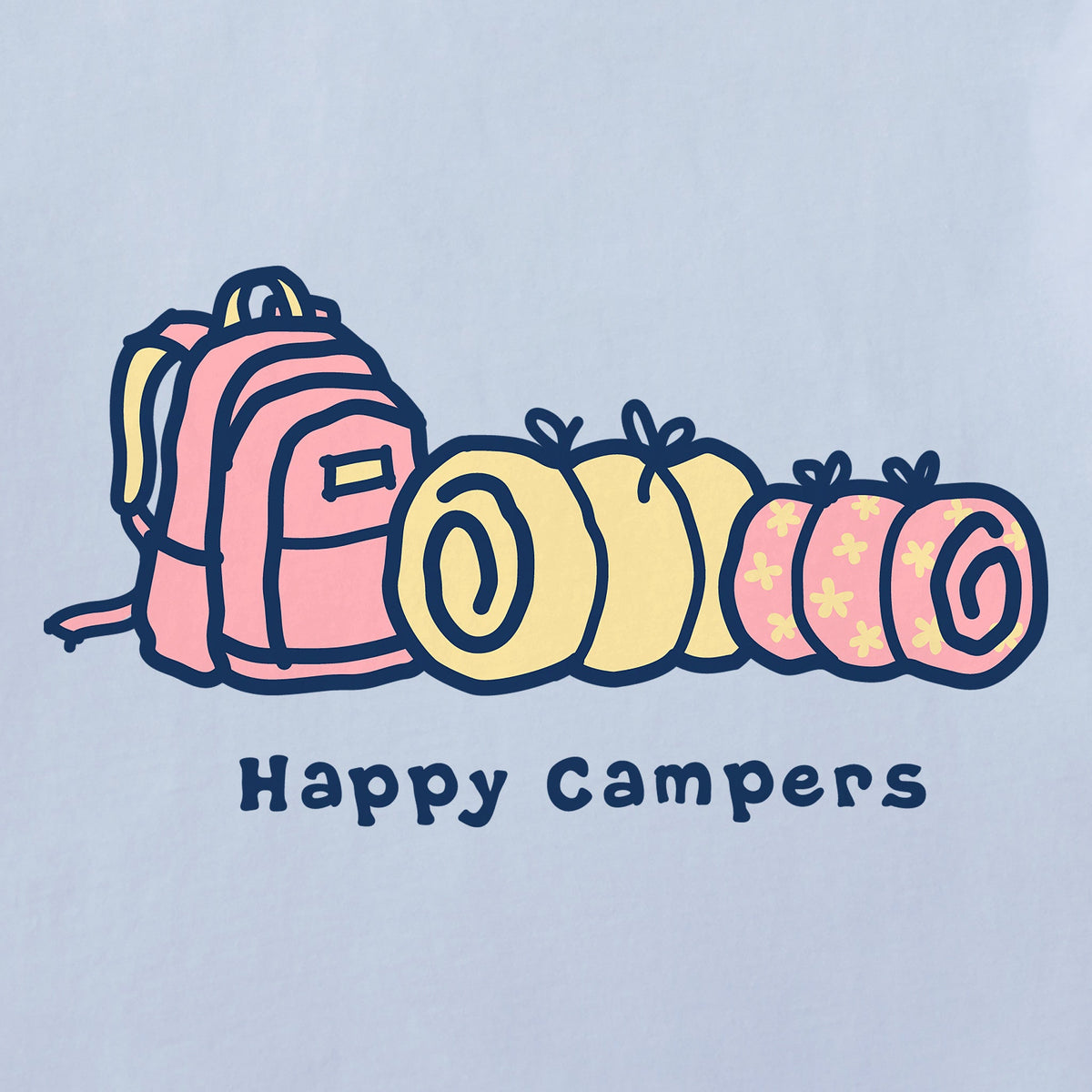 Women's LIG Happy Campers Short Sleeve Crusher Tee