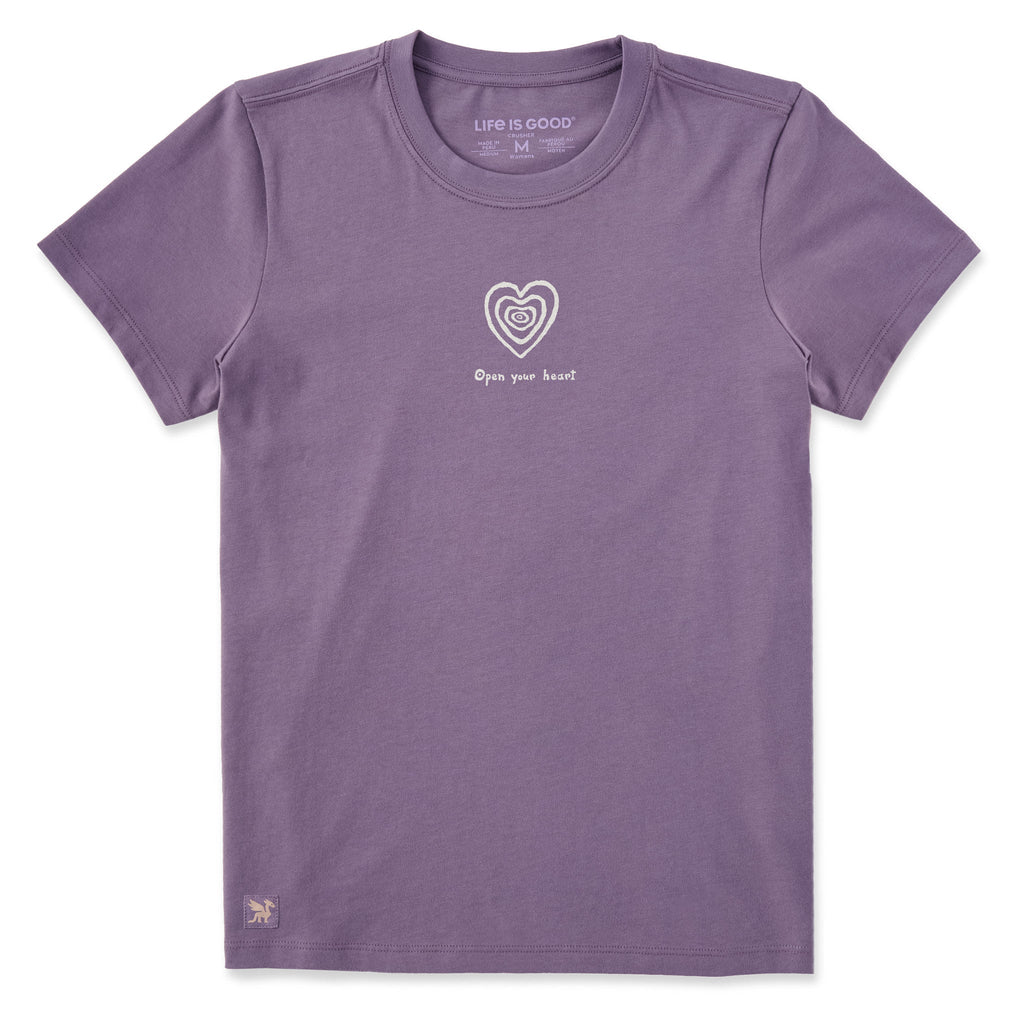 Women's Simple Heart Short Sleeve Crusher Tee product image 1