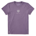 Women's Simple Heart Short Sleeve Crusher Tee product image 1