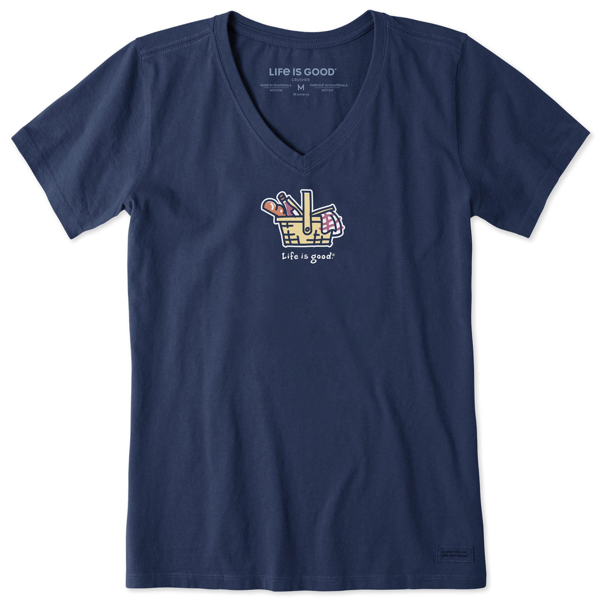 Women's Picnic Basket Short Sleeve Crusher Vee