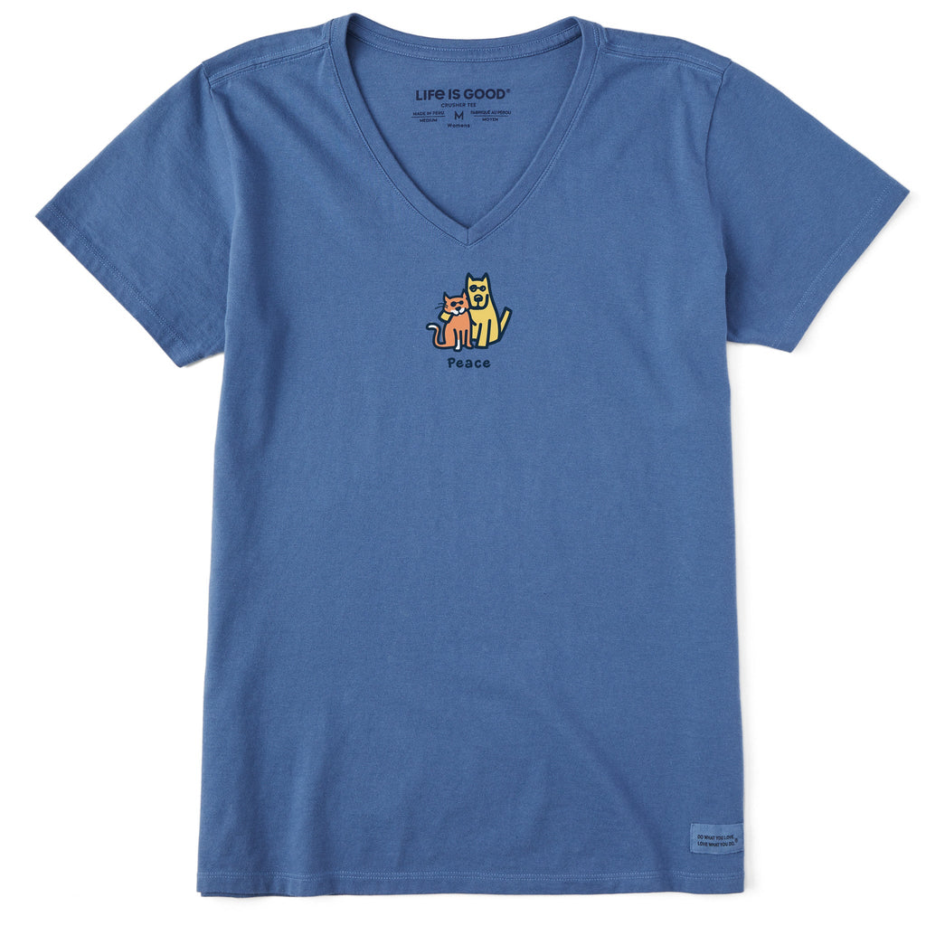 Women's Peace Buddies Short Sleeve Crusher Vee product image 1