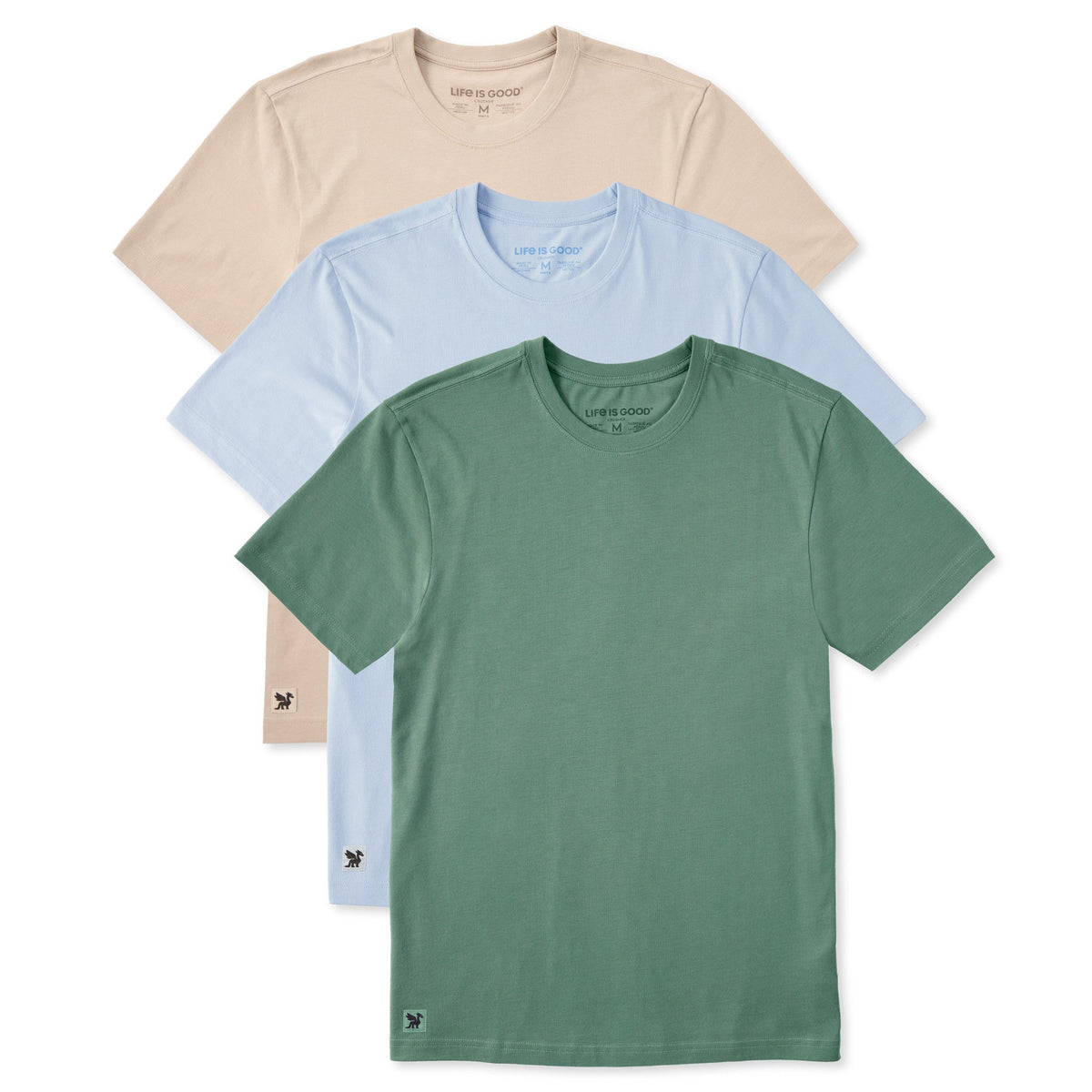 Mens Solid 3-Pack Crusher Tee Multi 10 product image 1