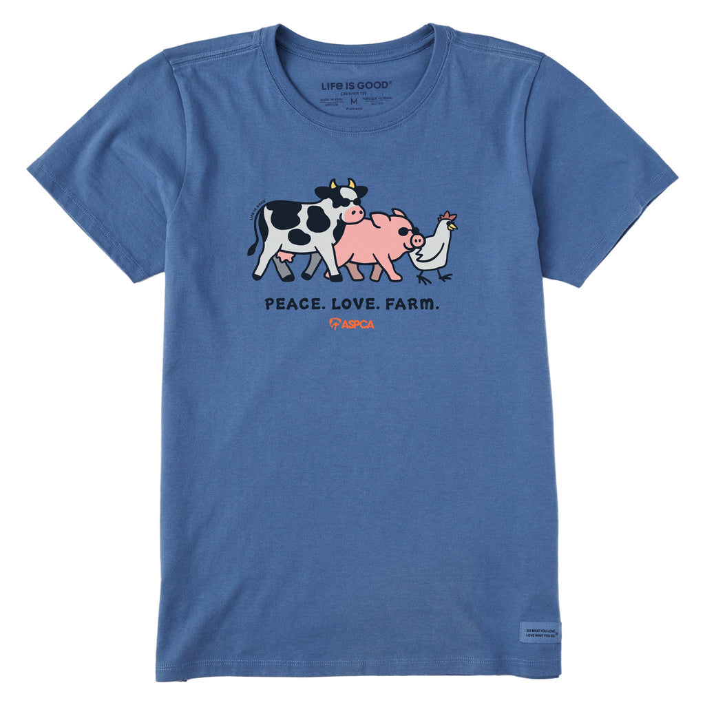 Women's LIG x ASPCA Peace Love Farm Short Sleeve Crusher Tee product image 1