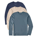 Mens Solid 3-Pack Long Sleeve Crusher Tee Multi 7 product image 1