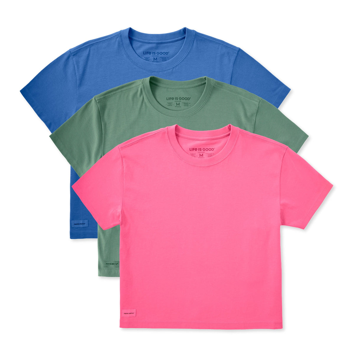 Womens Solid 3-Pack Boxy Crusher Tee Multi 6 product image 1
