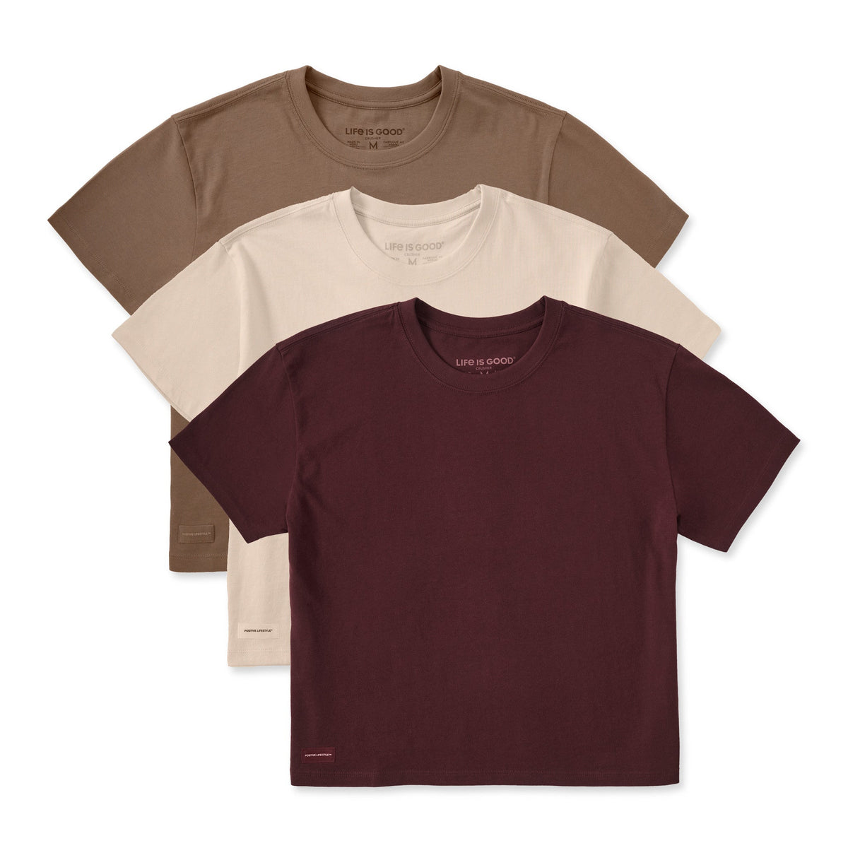 Womens Solid 3-Pack Boxy Crusher Tee Multi 7 product image 1