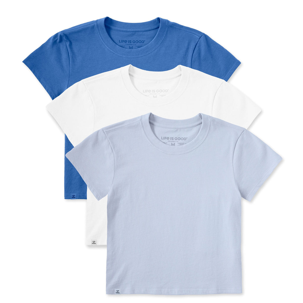 Womens Solid 3-Pack Crusher-LITE Shrunken Tee - Multi 4 product image 1