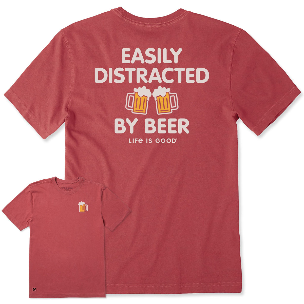 Men's Bert's Distracted by Beer Short Sleeve Crusher Tee product image 4