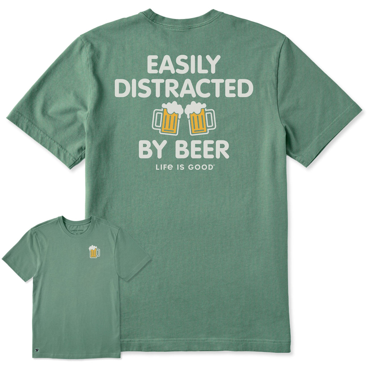 Men's Bert's Distracted by Beer Short Sleeve Crusher Tee product image 7
