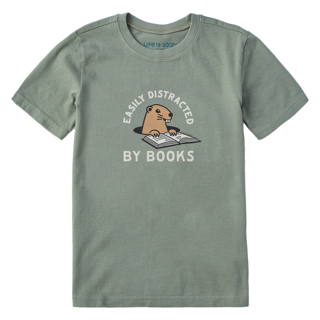 Kids Easily Distracted by Books Short Sleeve Crusher Tee product image 1