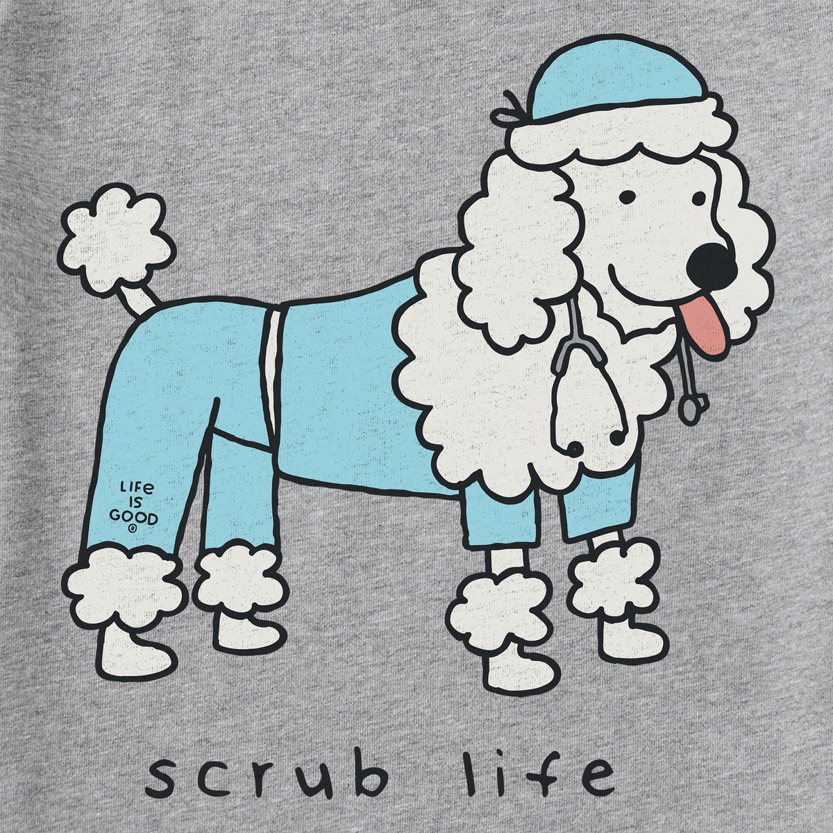 Men's Scrub Life Poodle Short Sleeve Crusher Tee product image 2