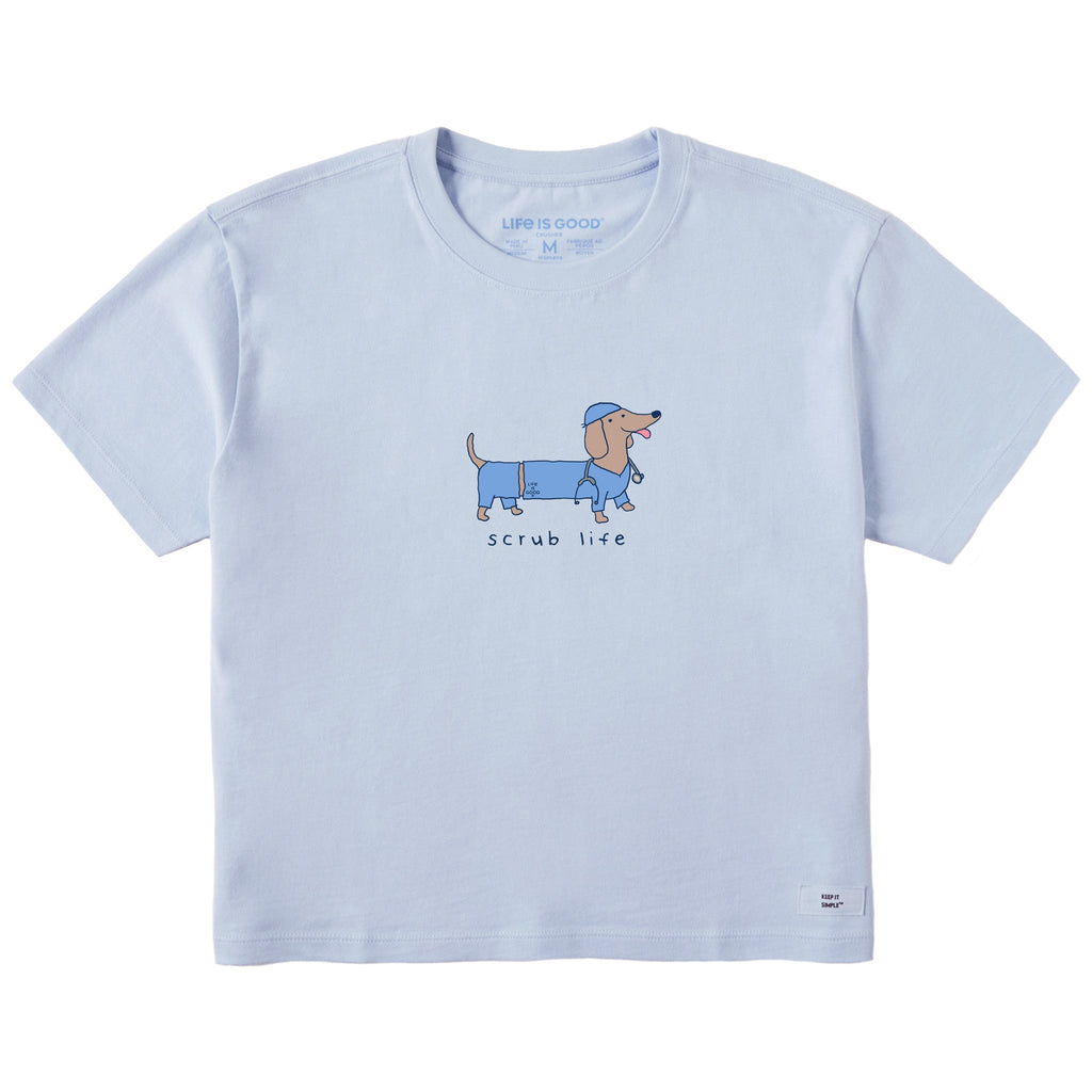 Women's Scrub Life Dachshund Short Sleeve Crusher Boxy Tee product image 1