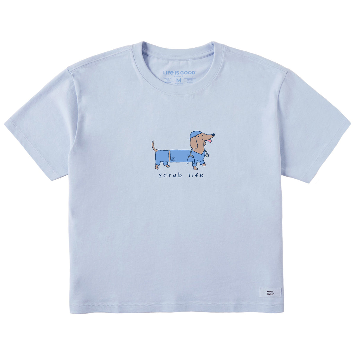 Women's Scrub Life Dachshund Short Sleeve Crusher Boxy Tee product image 1