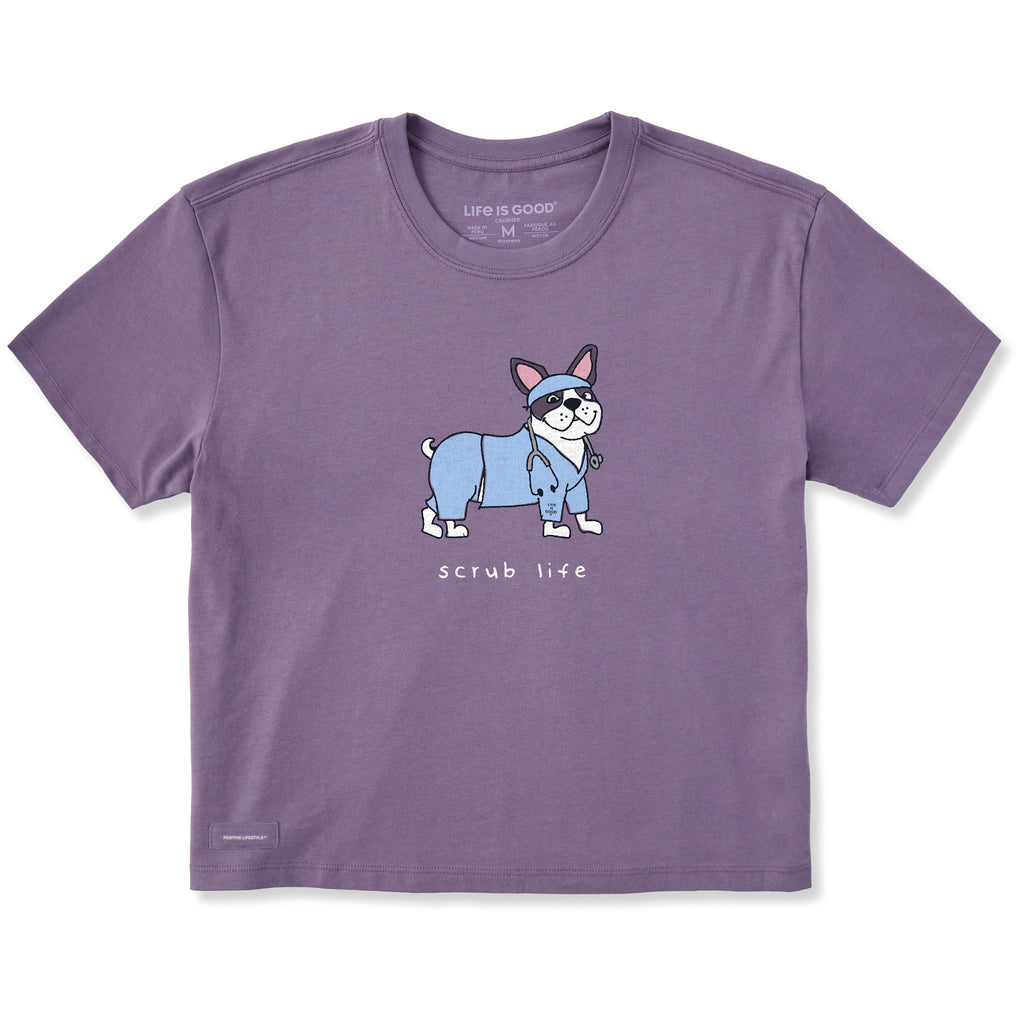 Women's Scrub Life Frenchie Short Sleeve Crusher Boxy Tee product image 1