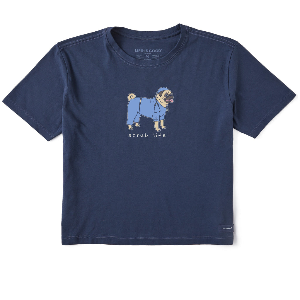 Women's Scrub Life Pug Short Sleeve Crusher Boxy Tee product image 1