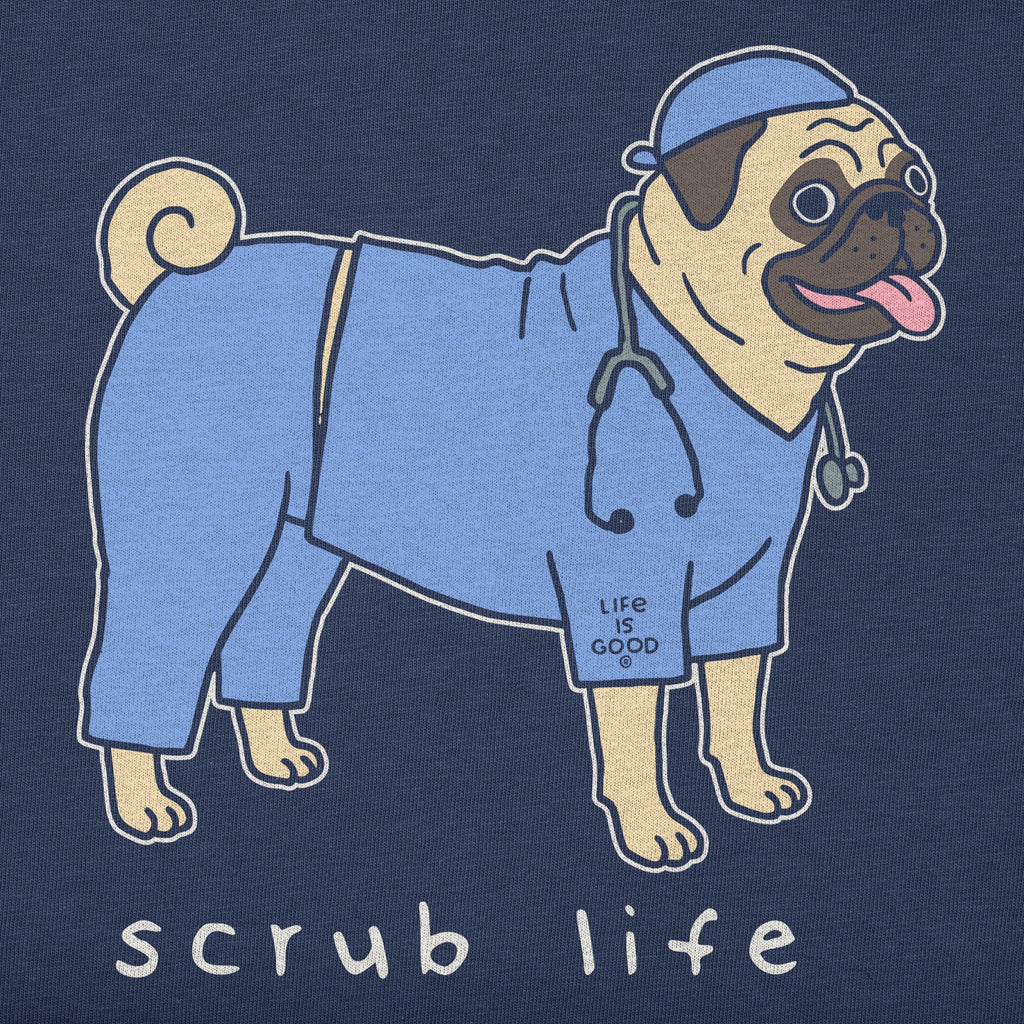 Women's Scrub Life Pug Short Sleeve Crusher Boxy Tee product image 2