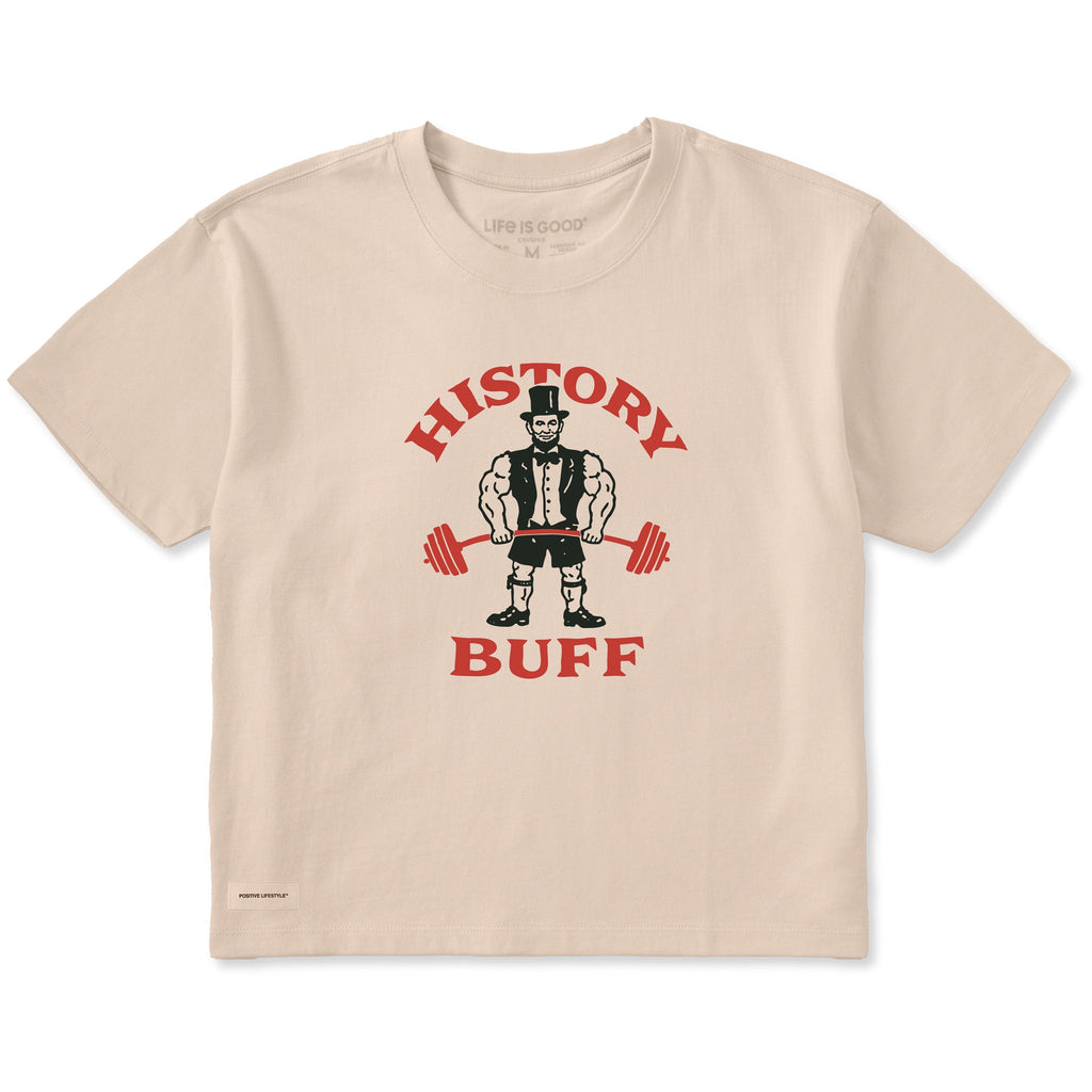 Women's History Buff Abe Short Sleeve Crusher Boxy Tee