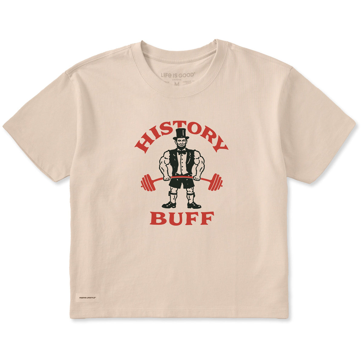 Women's History Buff Abe Short Sleeve Crusher Boxy Tee