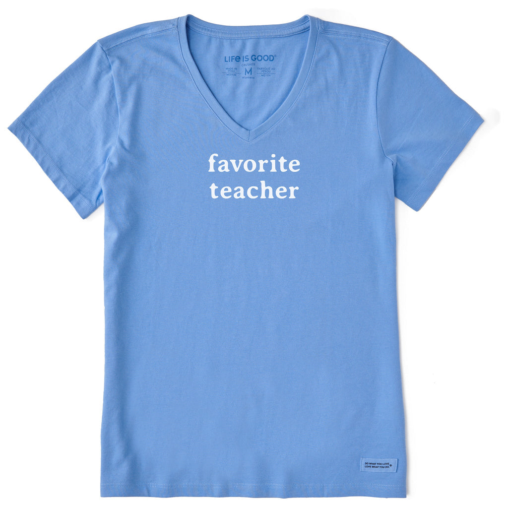 Women's Favorite Teacher Short Sleeve Crusher Vee product image 1