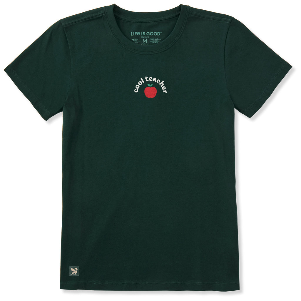 Women's Cool Teacher Apple Short Sleeve Crusher Tee product image 1
