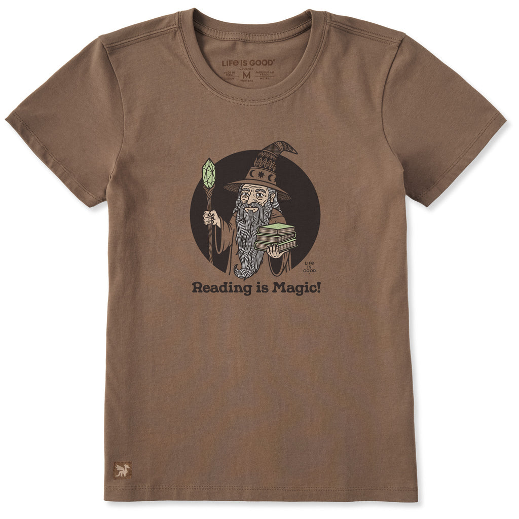 Women's Reading is Magic Wizard Short Sleeve Crusher Tee
