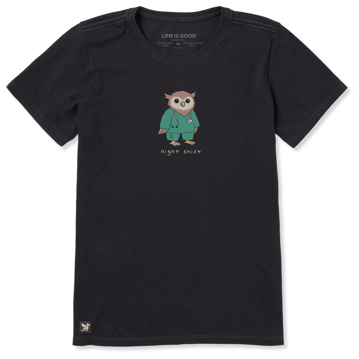 Women's Night Shift Owl Short Sleeve Crusher Tee product image 1