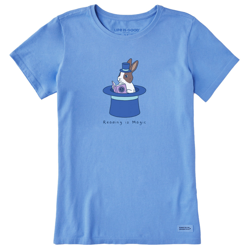 Women's Reading is Magic Bunny Short Sleeve Crusher Tee