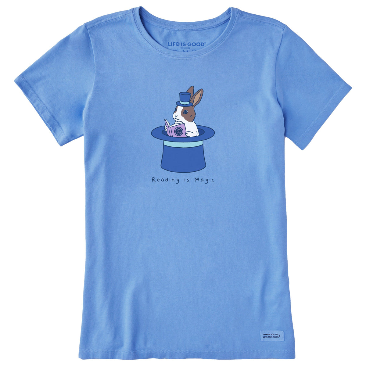 Women's Reading is Magic Bunny Short Sleeve Crusher Tee