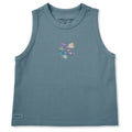 Women's Watercolor Tropical Fish Crusher Boxy Tank product image 1