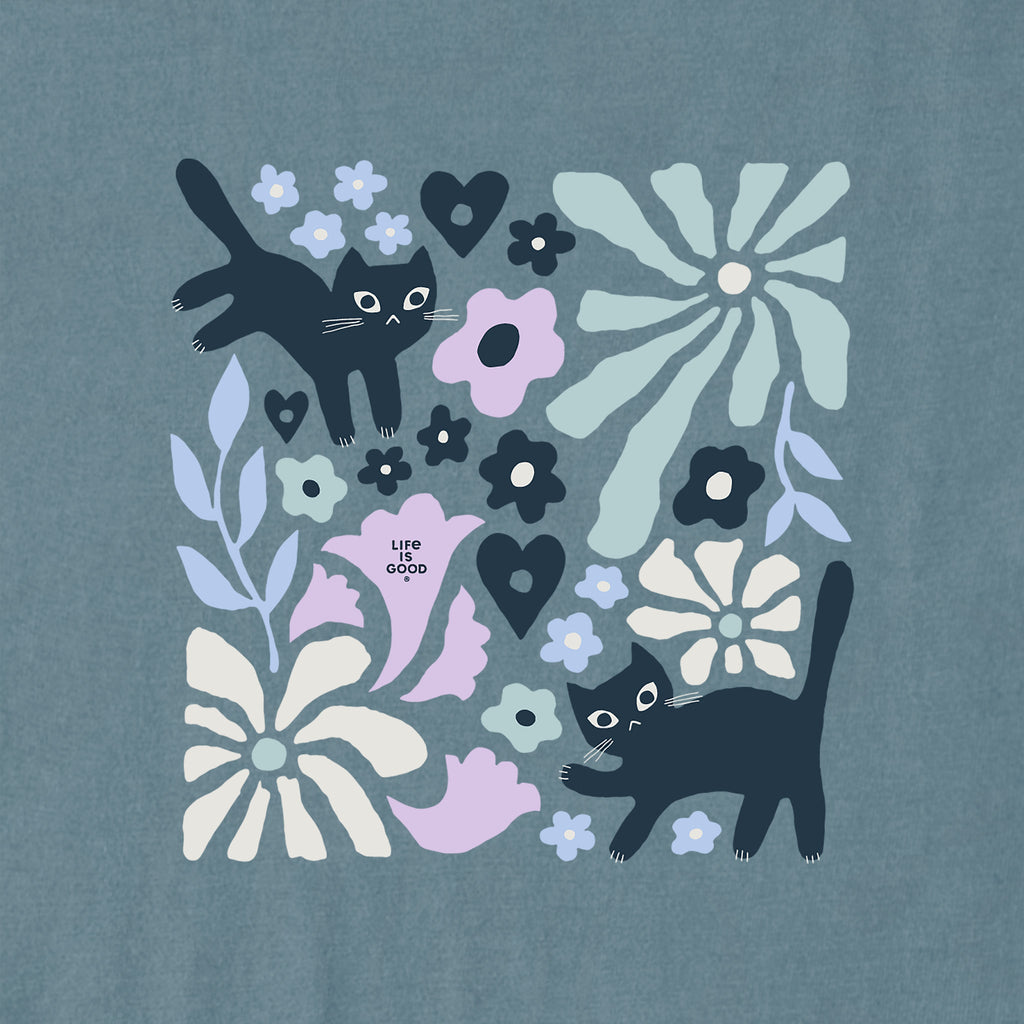 Women's Cats in Flower Field Crusher Boxy Tank product image 2