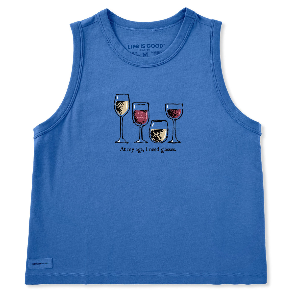Women's I Need Wine Glasses Crusher Boxy Tank product image 1