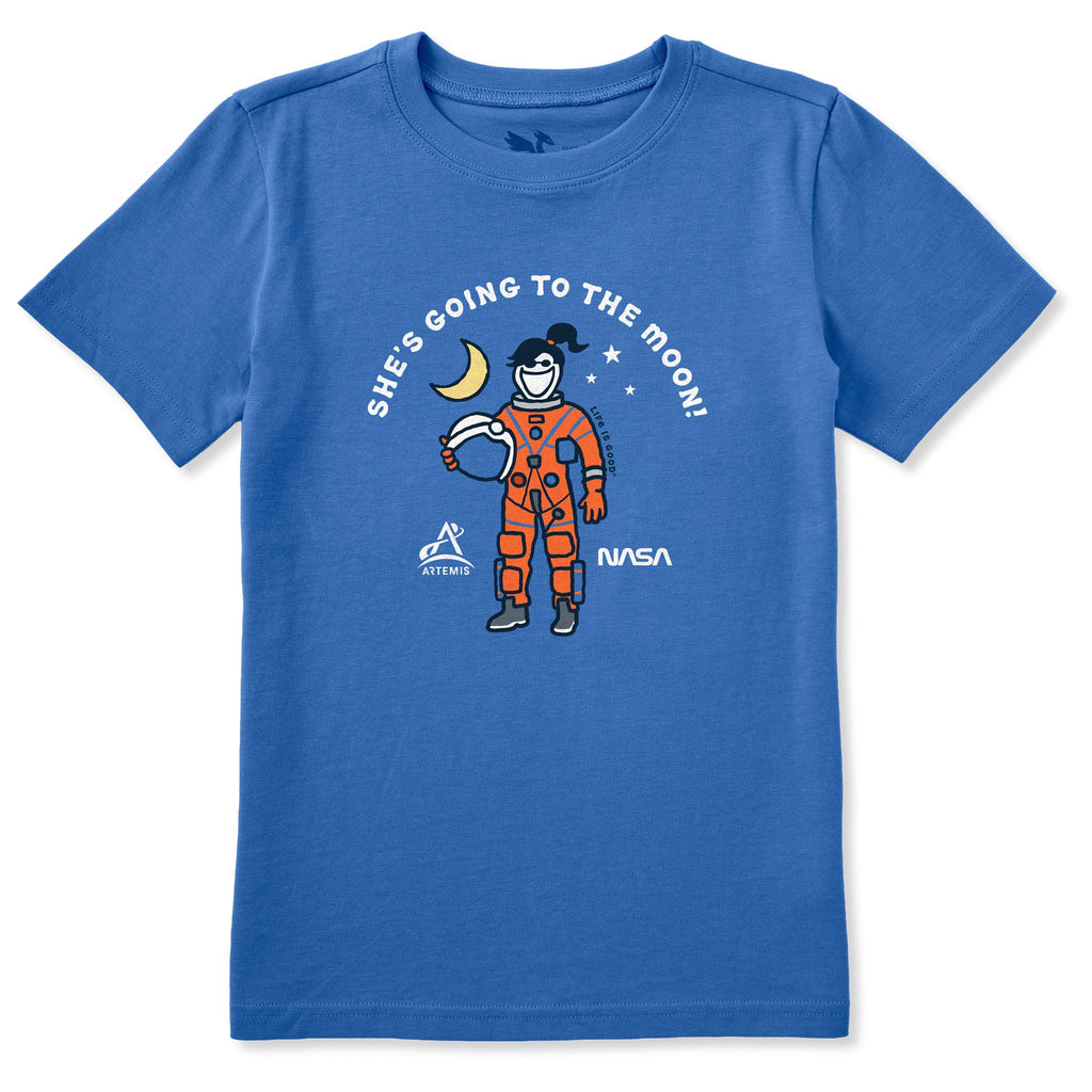 Kids She's Going to the Moon! Short Sleeve Crusher Tee product image 1