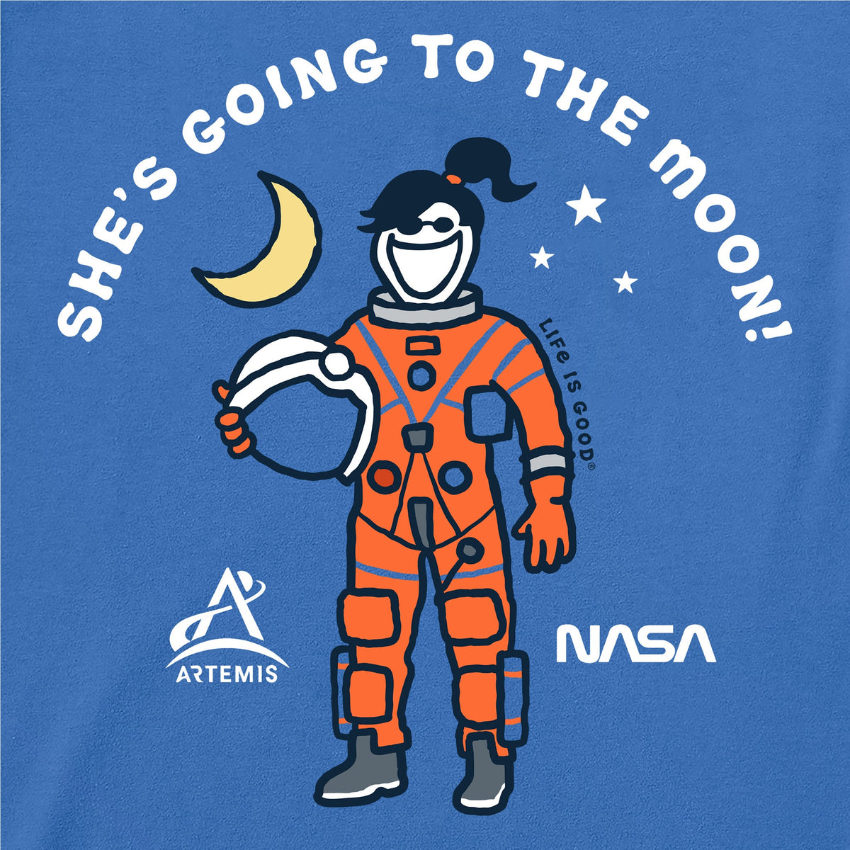Kids She's Going to the Moon! Short Sleeve Crusher Tee product image 2