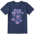 Kids Butterfly Heart Scatter Short Sleeve Crusher Tee product image 1