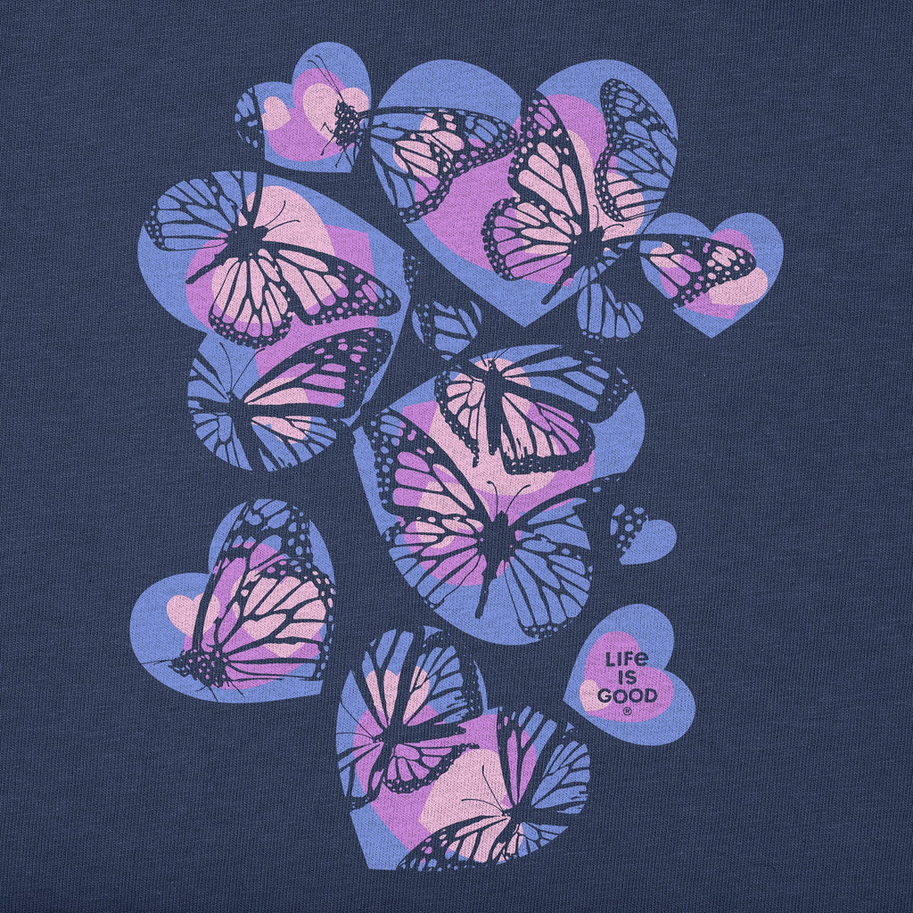 Kids Butterfly Heart Scatter Short Sleeve Crusher Tee product image 2
